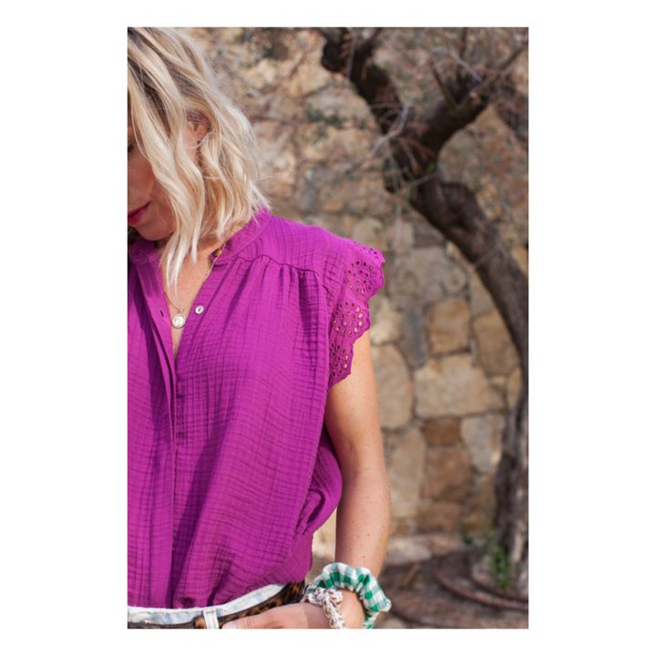 Olga Cotton Gauze Top - Women’s Collection | Fuchsie- Produktbild Nr. 1