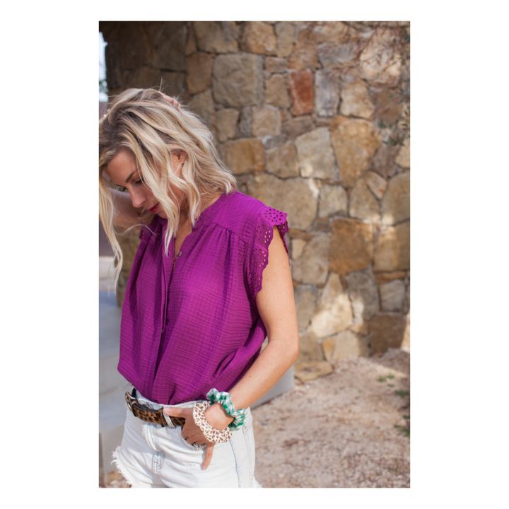 Olga Cotton Gauze Top - Women’s Collection | Fuchsie- Produktbild Nr. 2