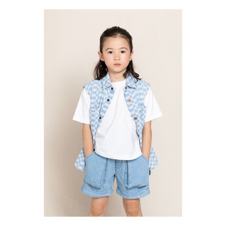 Ara Sleeveless Shirt | Vaquero Blanqueado- Imagen del producto n°1
