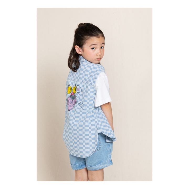 Ara Sleeveless Shirt | Vaquero Blanqueado- Imagen del producto n°2