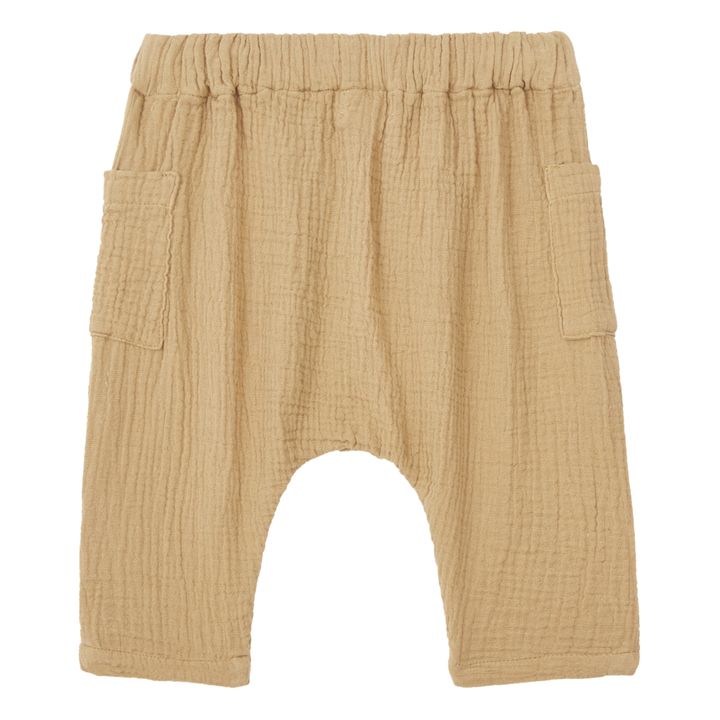 Organic Cotton Gauze Harem Pants | Kamelbraun- Produktbild Nr. 1
