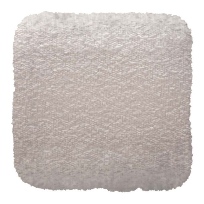 Coussin de chaise carré en tissu bouclette | Blanc/Écru- Image produit n°0