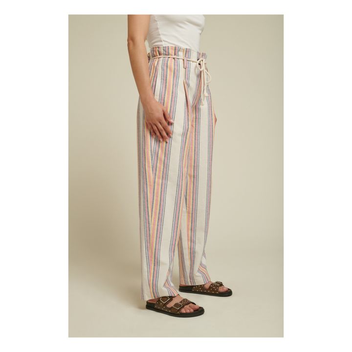 Pantaloni Rick a righe | Bianco- Immagine del prodotto n°1
