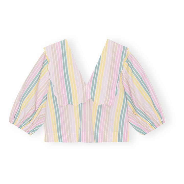 Blusa a rayas de algodón orgánico Rhythm | Rosa- Imagen del producto n°4