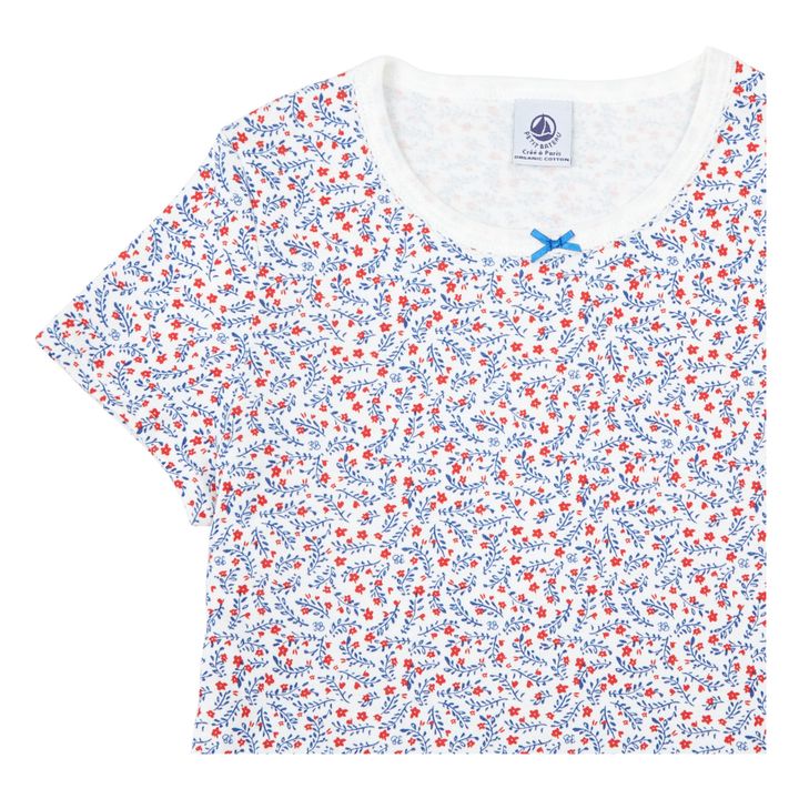 Flower Organic Cotton Pyjamas | Blue- Product image n°3
