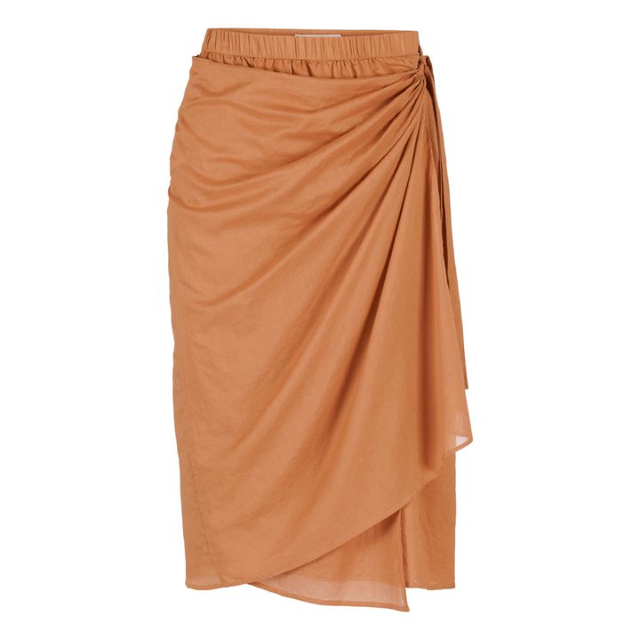 Calina Cotton Voile Skirt | Apricot- Produktbild Nr. 0