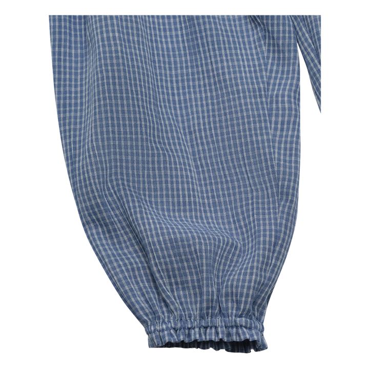 Pantalón sarouel a cuadros Ada | Azul- Imagen del producto n°4