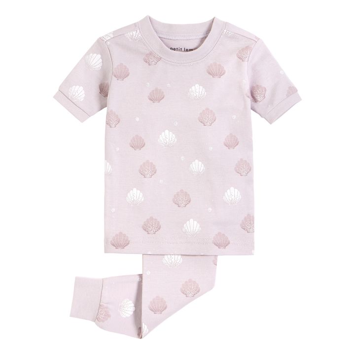 Organic Cotton Short Sleeve Pajamas Shells | Malva- Imagen del producto n°0