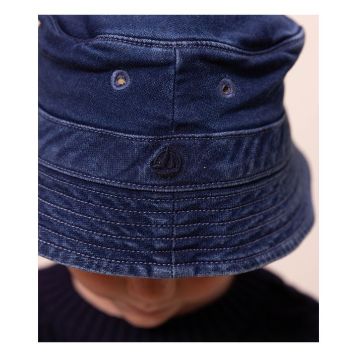 Gorro bob de sarga de algodón orgánico | Azul- Imagen del producto n°1