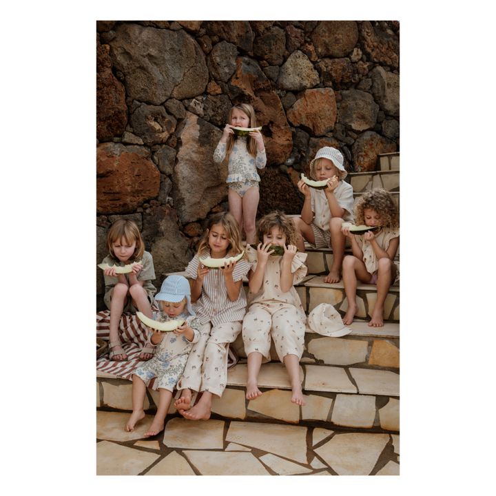 Short Sleeved Ruffled Jumpsuit | Beige rosado- Imagen del producto n°3