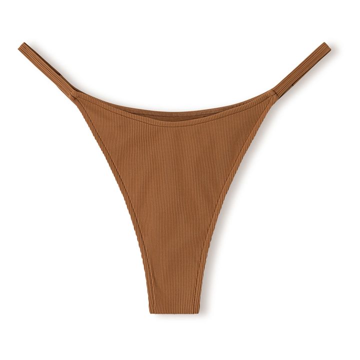 Zulu Zephyr Almond Ribbed Bikini Bottoms Camel Smallable