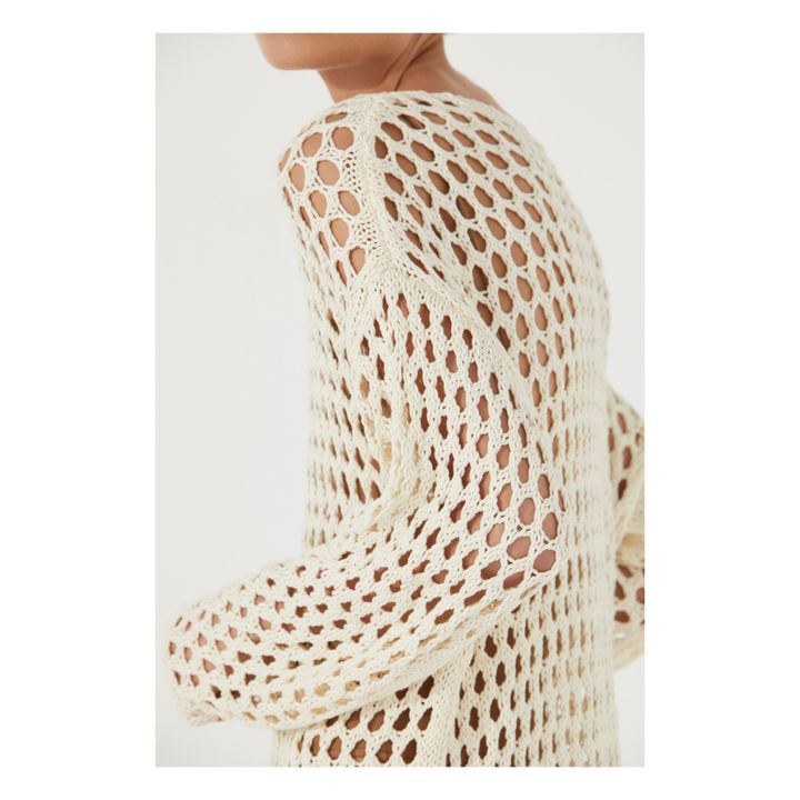 Stone Crochet Dress | Ecru- Immagine del prodotto n°6