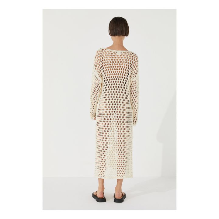 Stone Crochet Dress | Ecru- Immagine del prodotto n°7