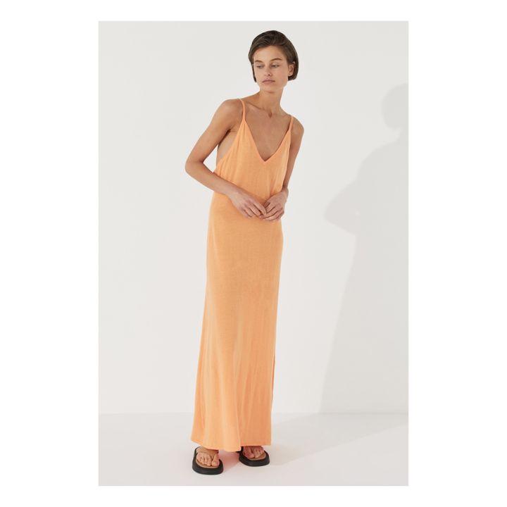 Vestido Rockmelon Ramio y algodón orgánico | Naranja- Imagen del producto n°2