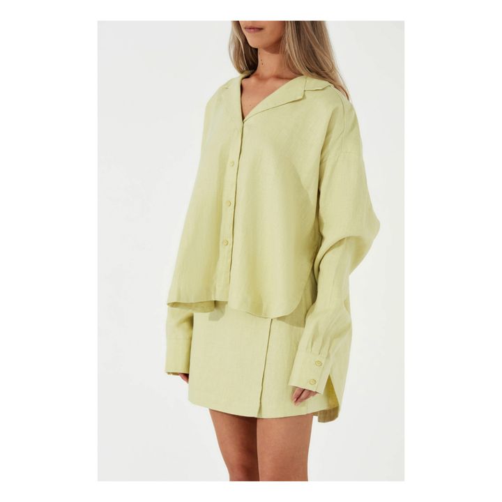 Gonna, modello: Celery, in lino | Verde anice- Immagine del prodotto n°1