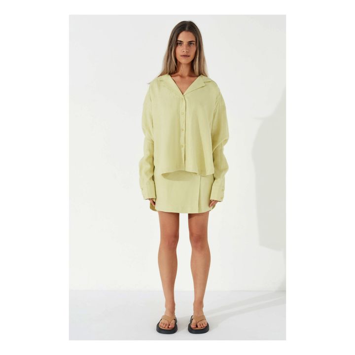Gonna, modello: Celery, in lino | Verde anice- Immagine del prodotto n°2