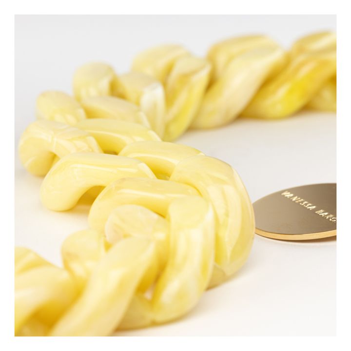 Flat Chain Marble Necklace | Amarillo- Imagen del producto n°2
