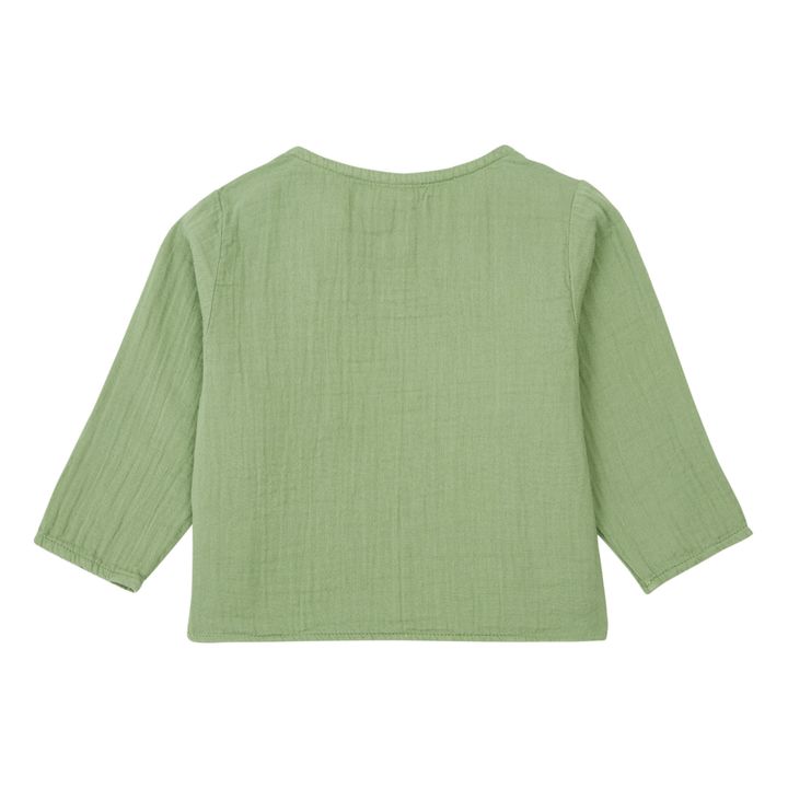 Esclusiva Marlot x Smallable - Camicia in garza di cotone Jaques | Salvia- Immagine del prodotto n°1