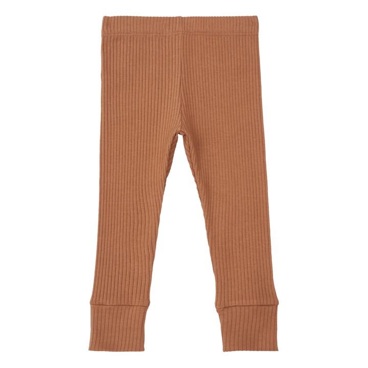 Leggings Gerippt Bio-Baumwolle | Braun- Produktbild Nr. 0