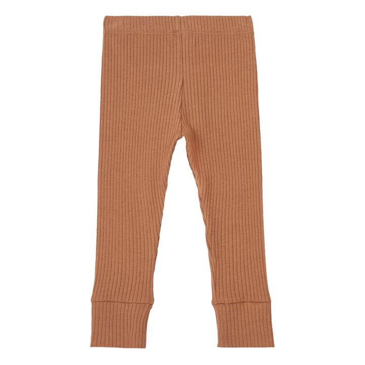 Leggings Gerippt Bio-Baumwolle | Braun- Produktbild Nr. 1