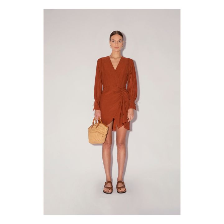 Kleid Myrtle Cupro | Terracotta- Produktbild Nr. 1
