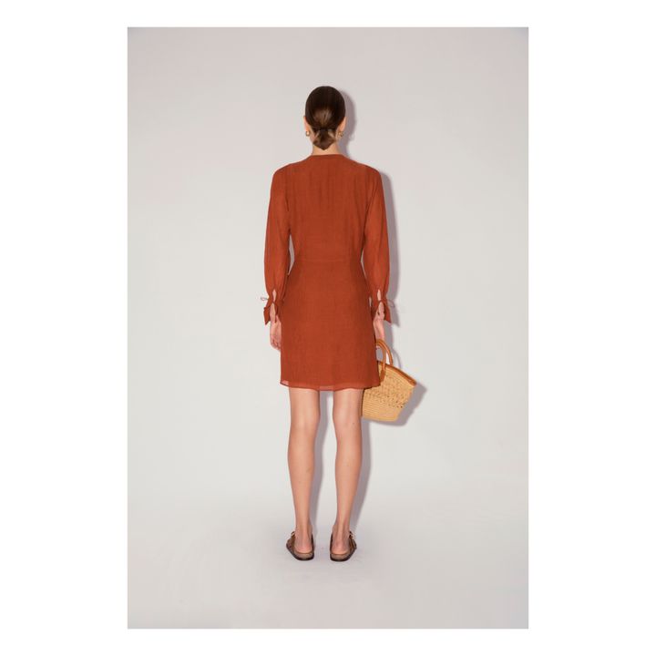 Kleid Myrtle Cupro | Terracotta- Produktbild Nr. 3