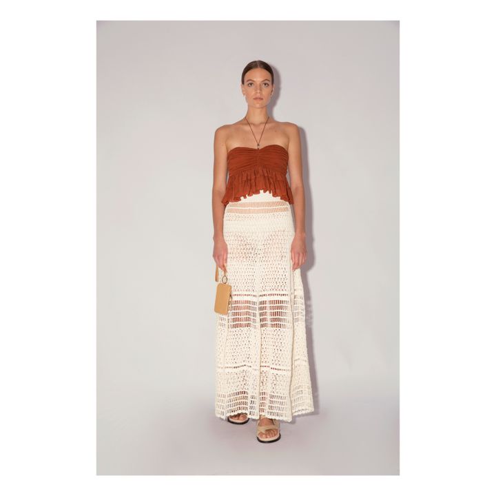 Top de cupro Shellee | Terracotta- Imagen del producto n°1