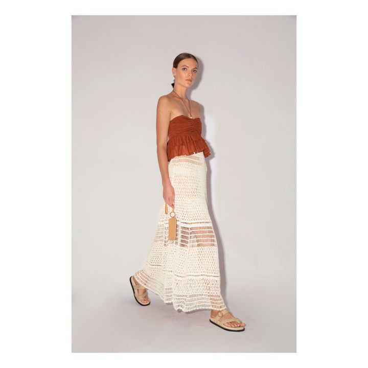Top de cupro Shellee | Terracotta- Imagen del producto n°2
