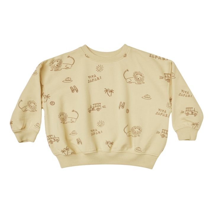 Sweat Eponge Safari | Jaune pâle- Image produit n°0