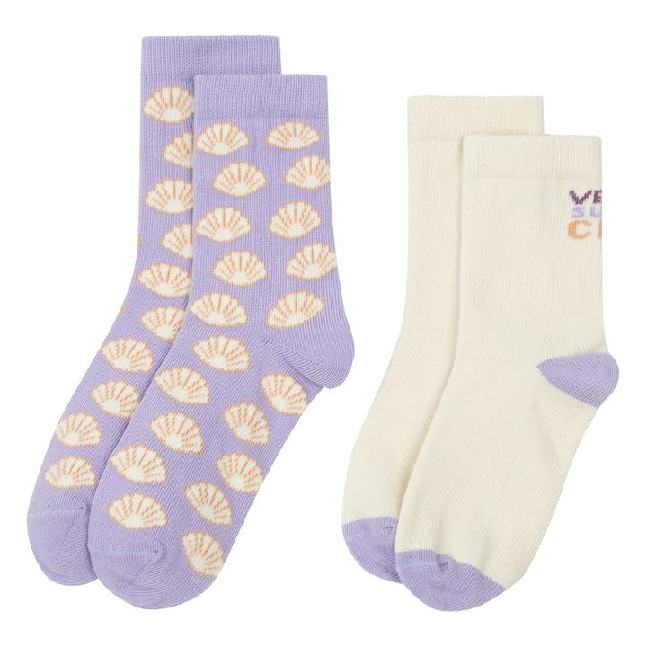 Shell Venice Socks - Set of 2 Pairs | Blanco Roto- Imagen del producto n°1