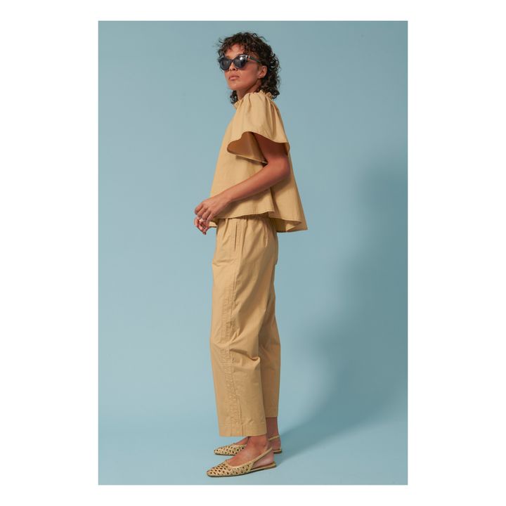 Camicetta Seville in popeline di cotone | Beige- Immagine del prodotto n°4