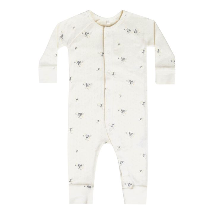 Pijama de punto pointelle de algodón orgánico | Crema- Imagen del producto n°0