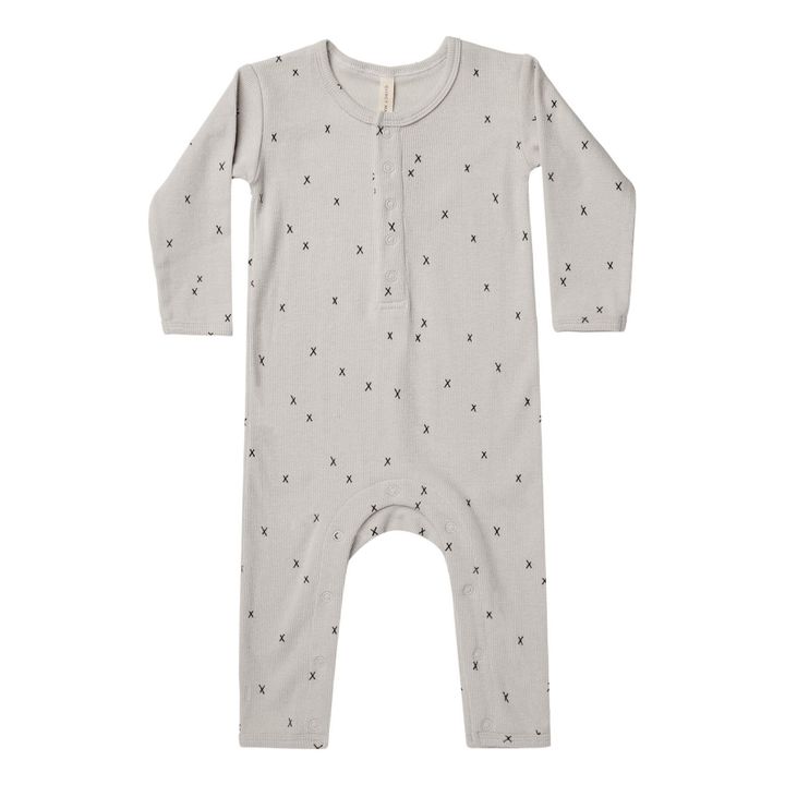 Pyjama Coton Bio Côtelé | Gris clair- Image produit n°0
