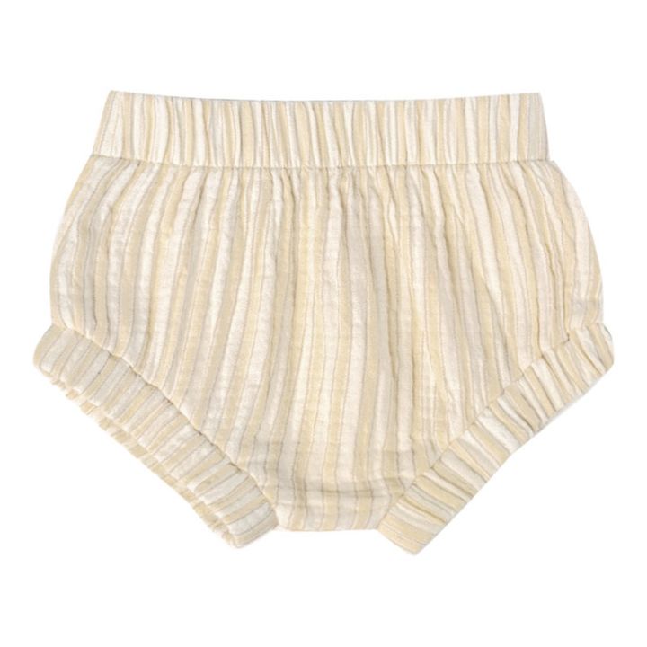 Organic Cotton Striped Bloomers | Blasses Gelb- Produktbild Nr. 0