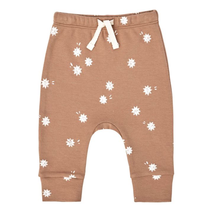 Jogger in cotone bio, con stampa | Marrone- Immagine del prodotto n°0
