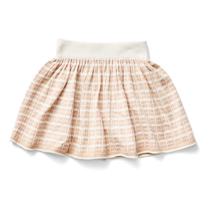 Jupe Maille Coton Pima Bio Netty | Rose pêche- Image produit n°0