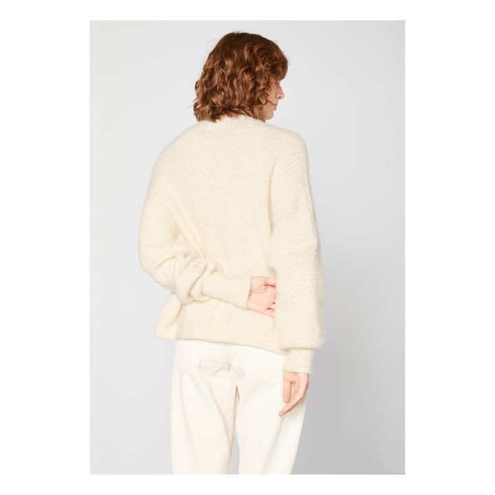 East Alpaca Wool Shawl Collar Cardigan | Crudo color natural- Imagen del producto n°4