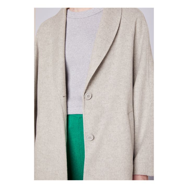 Dadoulove Ample Long Wool Coat | Grigio chino chiaro- Immagine del prodotto n°4