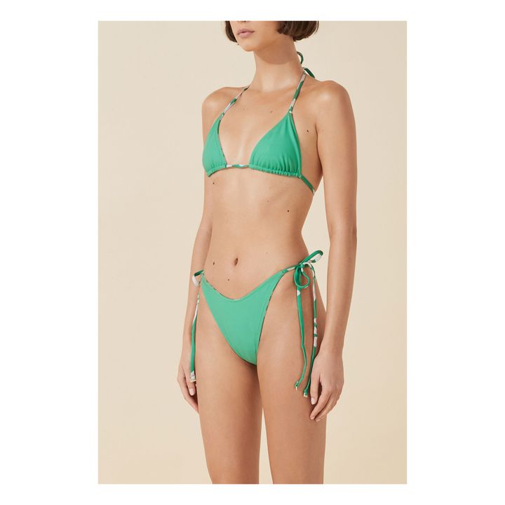 Zulu Zephyr Reversible Floral Bikini Top Green Smallable