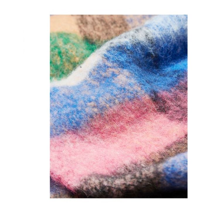 Anilopa Checkered Alpaca Scarf | Blu- Immagine del prodotto n°3