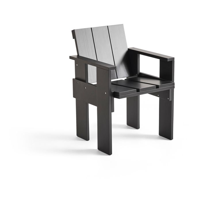 Outdoor-Stuhl Crate aus Holz | Schwarz- Produktbild Nr. 0