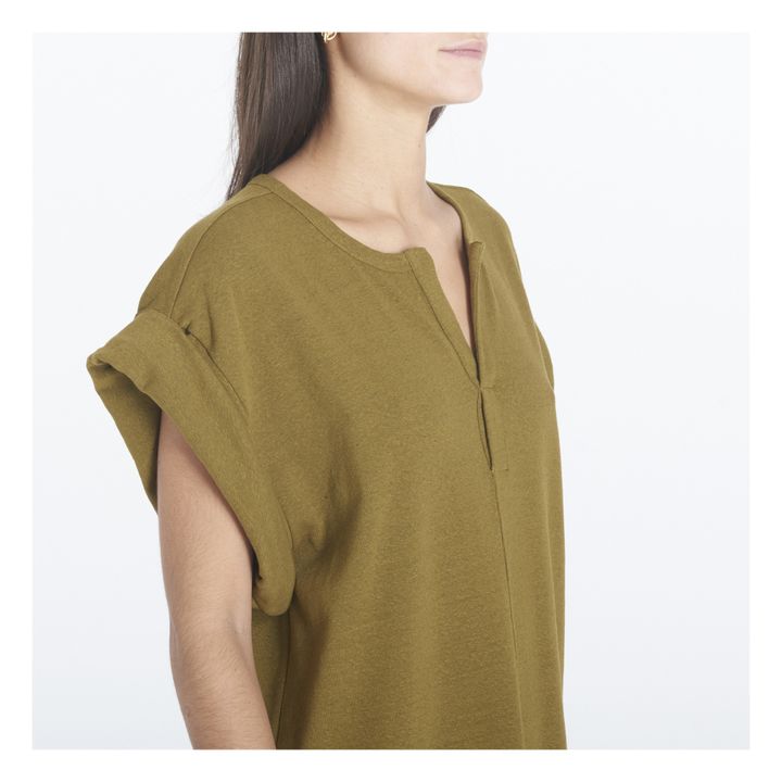 Kleid Heras Bio-Baumwolle | Grünolive- Produktbild Nr. 3
