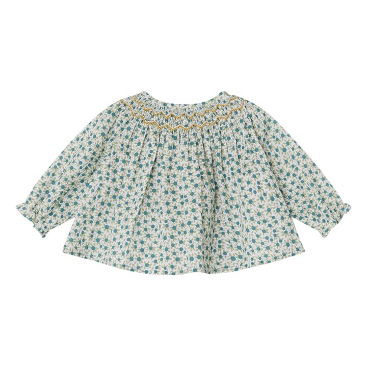 Bluse Liberty gesmokt Griotte | Grün- Produktbild Nr. 0