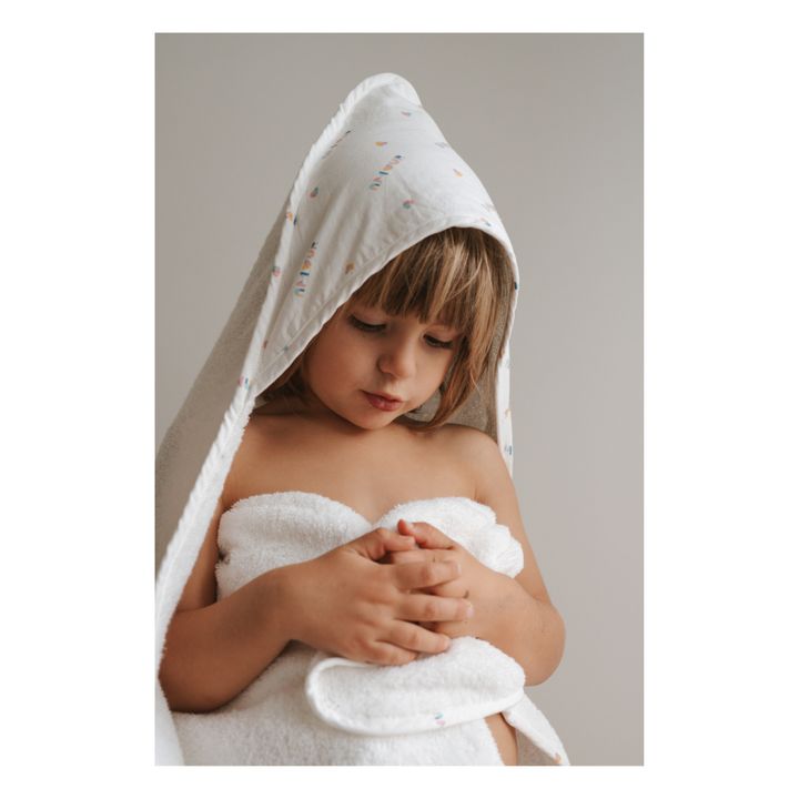 Mantella da bagno, modello: Colette Amour | Bianco- Immagine del prodotto n°1
