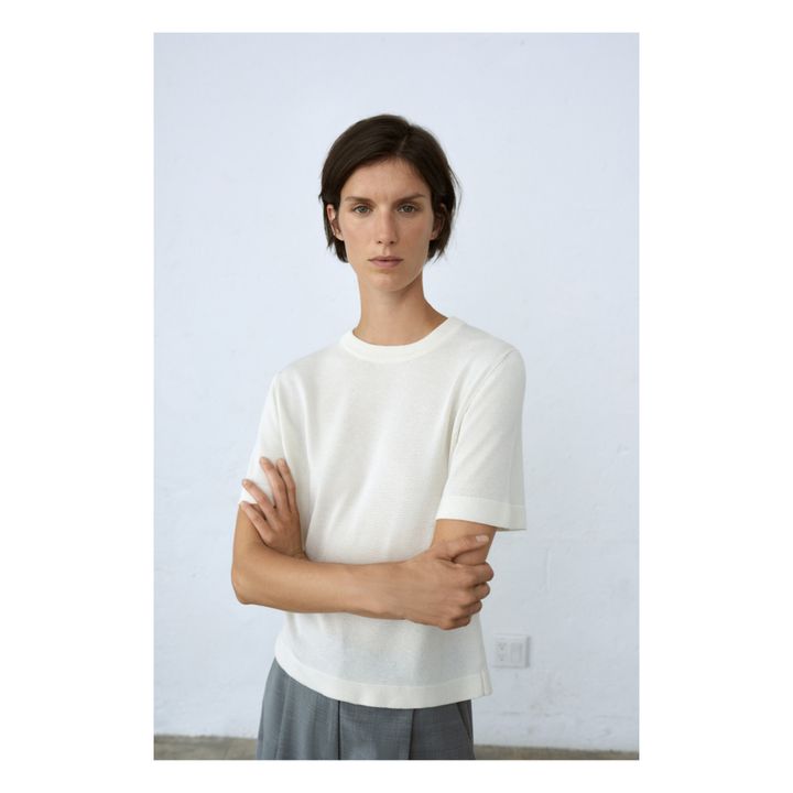 Recycled Material T-Shirt | Ecru- Immagine del prodotto n°2