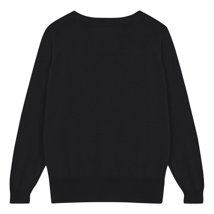 Organic Silk and Cotton Sweater | Nero- Immagine del prodotto n°3