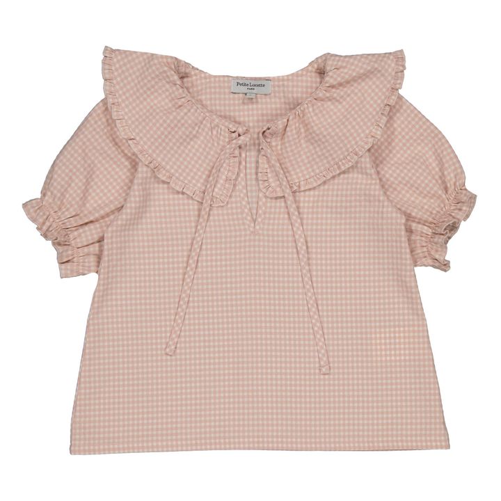 Anael Checked Blouse with Recycled Materials | Rosa Palo- Imagen del producto n°0