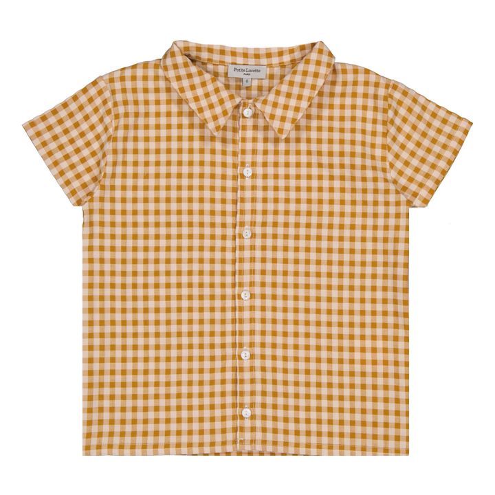 Manu Checked Shirt with Recycled Materials | Kamelbraun- Produktbild Nr. 0