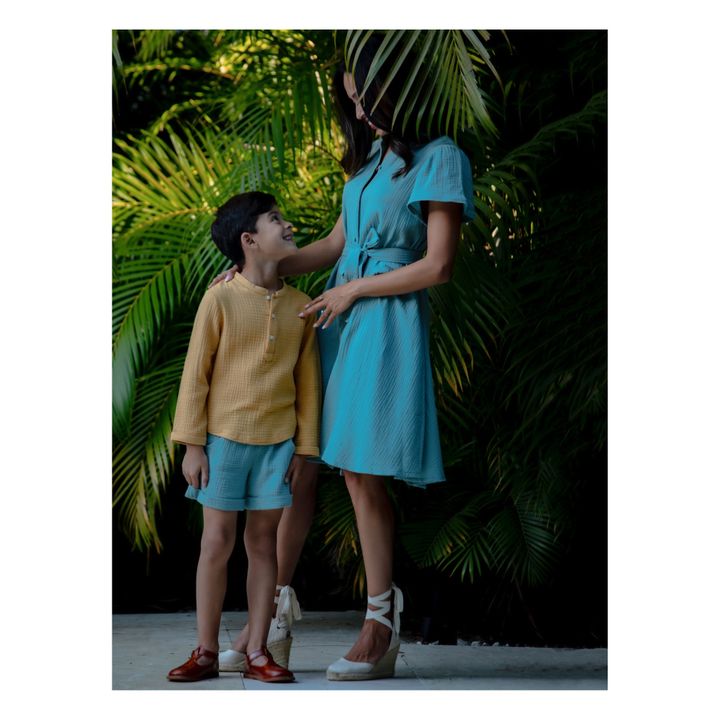 Alain Organic Cotton Shorts | Blu- Immagine del prodotto n°5