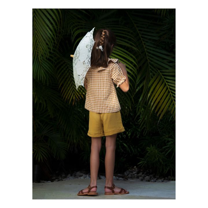 Short Coton Bio Alain | Jaune moutarde- Image produit n°2